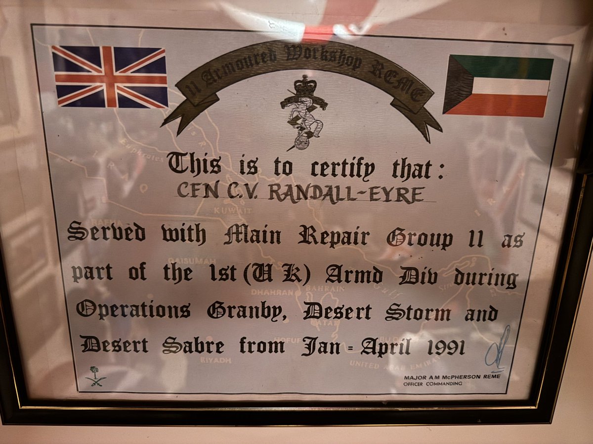 BigBearF1's tweet image. The official end of the 1st Gulf war tomorrow. 35yrs ago. #RIP to those who never made it home, I was lucky on a couple of accounts not to be a statistic too. Luck definitely on my side on that one. Hats off to my fellow Granby Veterans. 💂🏻‍♀️👋🏻🇬🇧🍻🇰🇼🍻🇸🇦