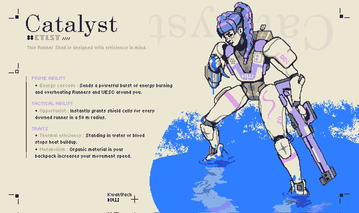 Made this original Marathon runner design for the beautiful <a href="/JakeTheAlright/">Jake</a> community 🏃‍♂️
It was really fun getting back into larger scale pixel art and graphic design
#marathonthegame #pixelart