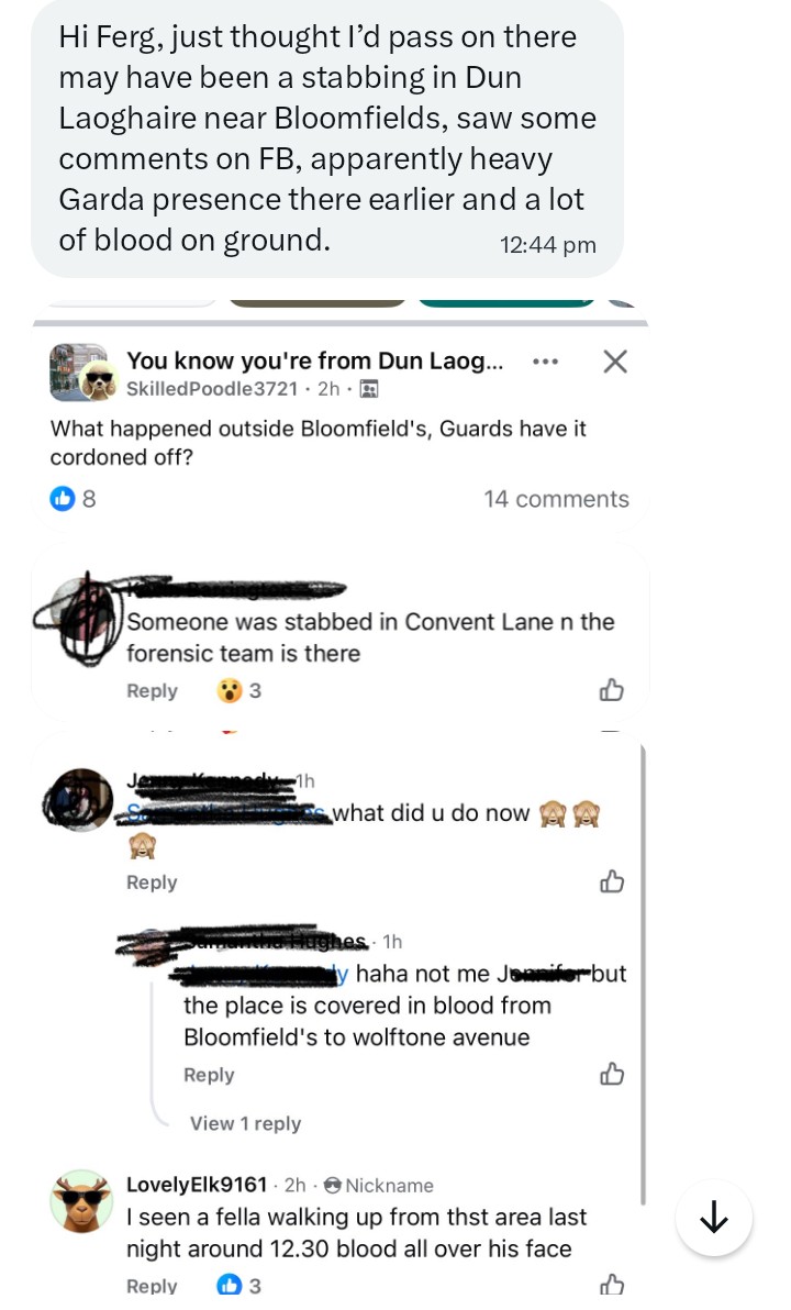 🚨Can anyone confirm or deny this alleged stabbing in Dunlaoghaire last night?

Just like the vicious &amp; unprovoked attack in Cork these Anti Irish bastards in Government,Police &amp; MSM are covering up everything to suit &amp; protect their rotten but crumbling narrative.

There was a