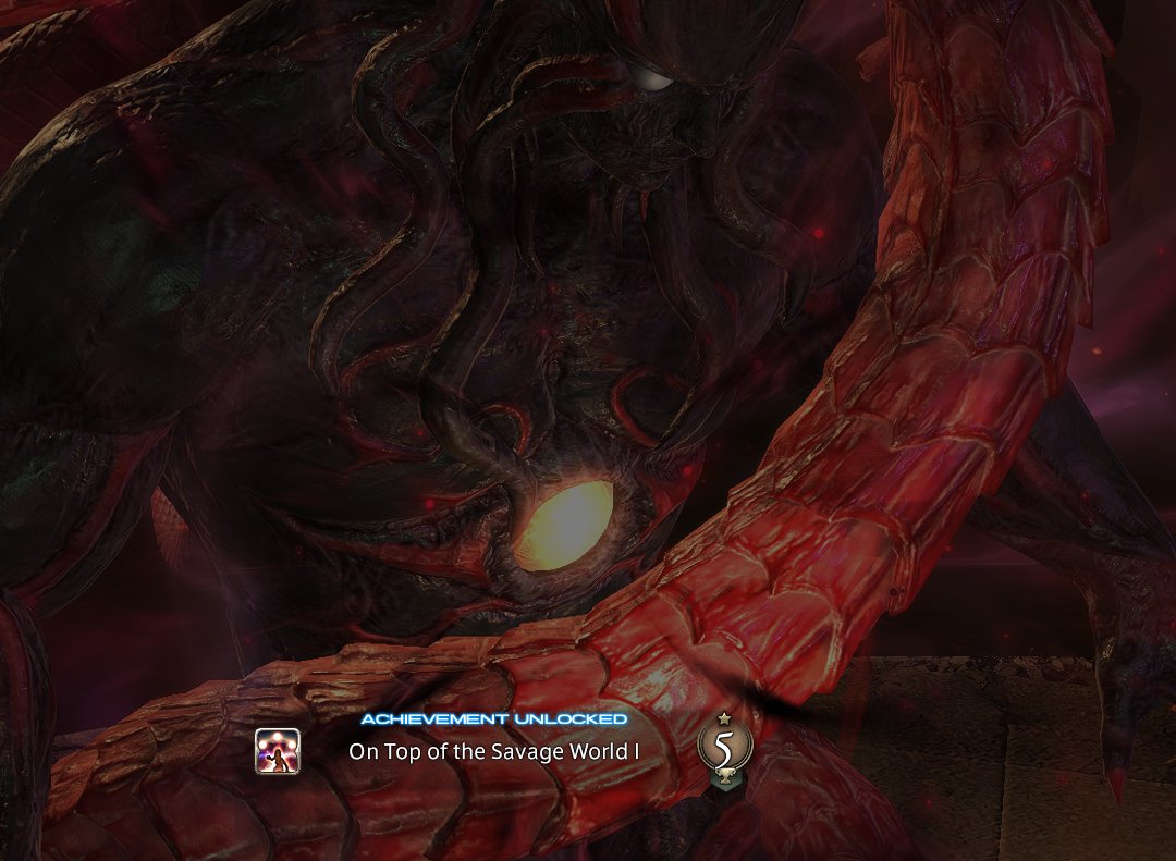 Finally completed Dawntrail Savage. I can't believe I did all 12 in Party Finder, easily the best thing about DT. Really incredible fights all round. I don't think I'll do this again next expansion, Party Finder Savage was so painful.