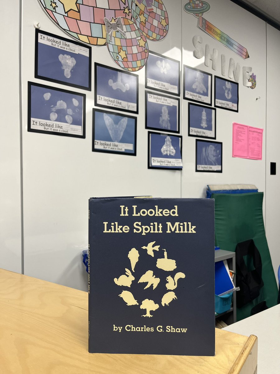 TurnerAggie's tweet photo. Literacy Unit “It Looked Like Spilt Milk” by Charles Shaw let us use our imagination as we created our own paint clouds then sculpted cloud formation with our floam 🌤️☁️#wearelowery https://t.co/fEKxeUD91e