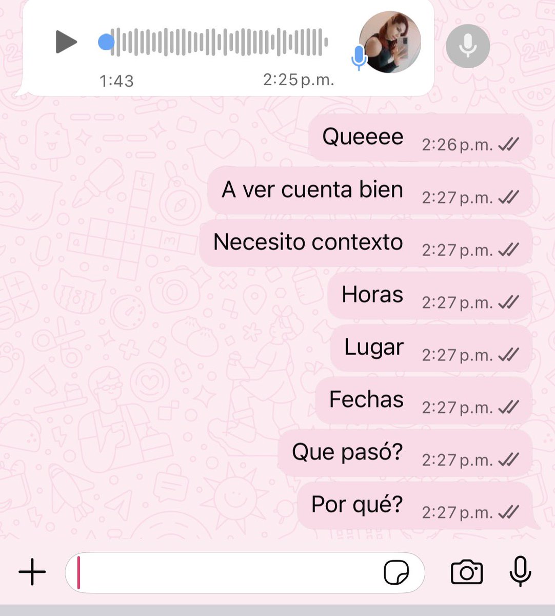 Si me van a mandar un chisme de 2 minutos sepan que no es un chisme completo, ocupo: