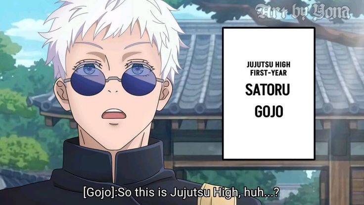 quienes niegan el nerdjo q no se les olvide q es canónico q gojo se veia asi en primer año