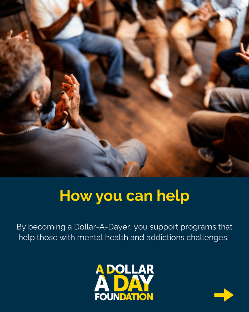 adollaradayfdn's tweet photo. 1 in 2 Canadians will face a mental health challenge before 40.

Small actions matter. Just $1 a day helps provide essential support.

Join our Dollar-A-Day community today: https://t.co/sKjJ9ltBCY
 
Help us make change, one dollar at a time. 💙

#ADollarADay #MentalHealthMatters https://t.co/lYwuDnv6gb