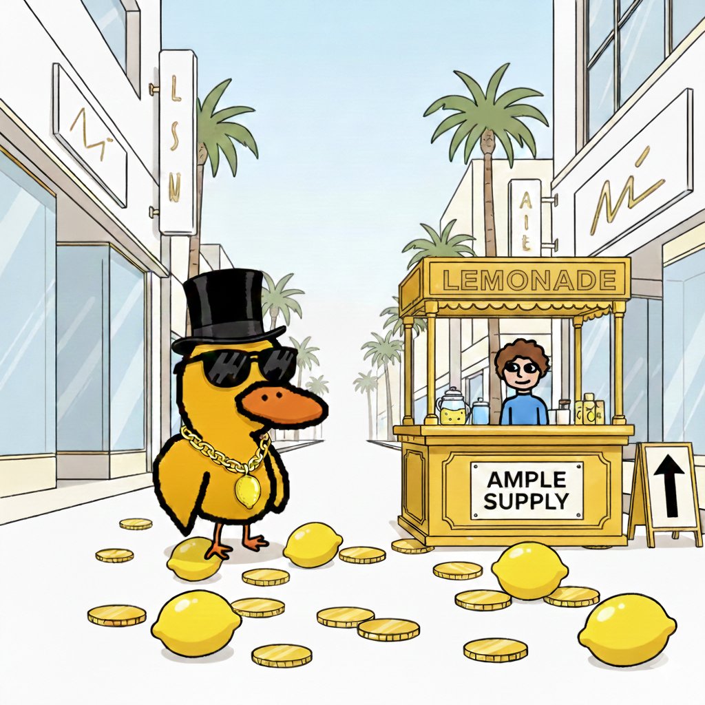 VLemonLiquidity's tweet photo. No artificial squeeze.
No gimmicks.
Just a lemonade stand on the high street —
 Ample Supply.
Monday. $DUCK 🍋🦆

#memecoin #Crypto #AltcoinSeason #100x #ToTheMoon #HODL #Web3 #CryptoCommunity #TrendingNow #Viral https://t.co/5Bx3sdrogV