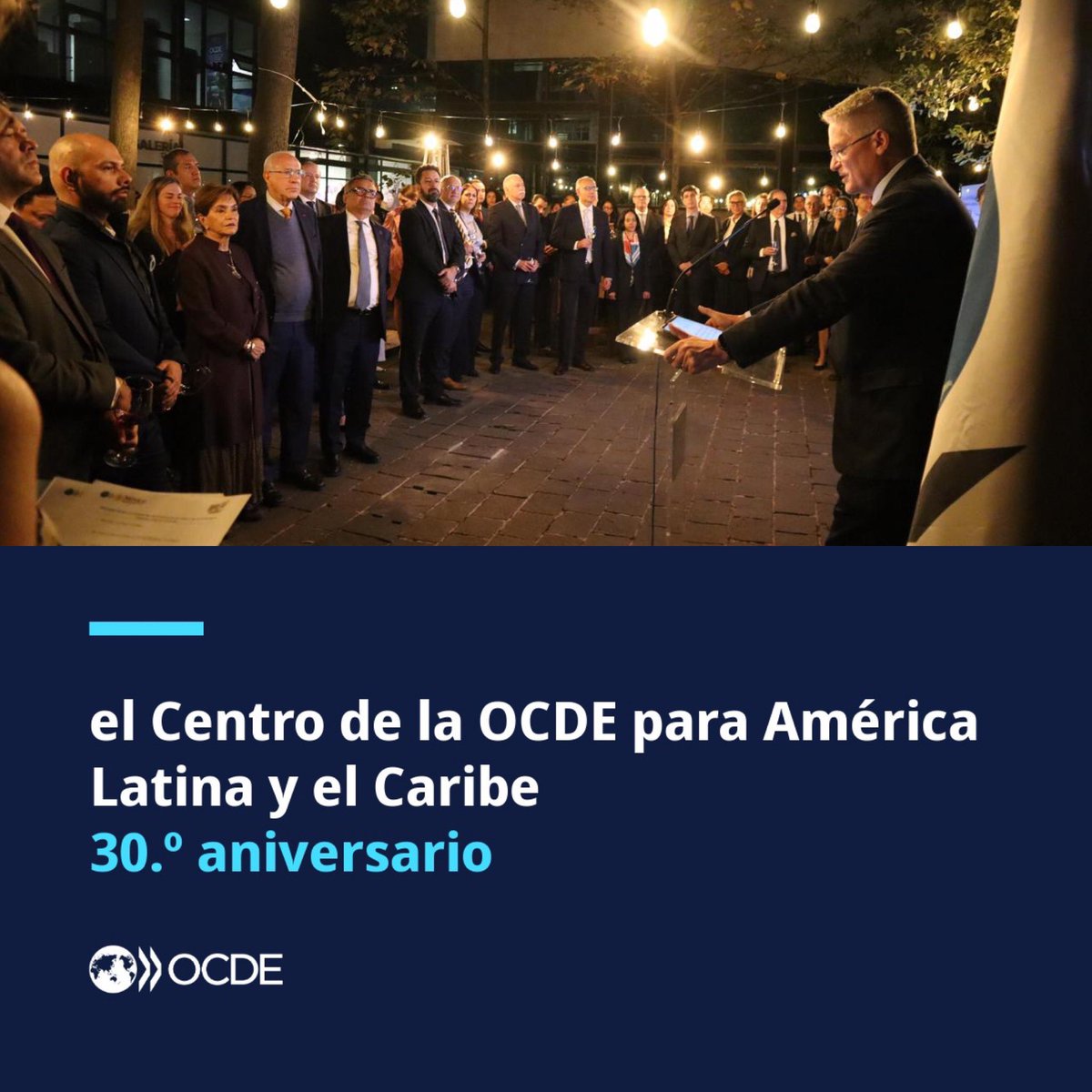 El Centro de la OCDE para ALC es una plataforma clave de cooperación en políticas públicas que impulsa la productividad, la inclusión social, la gobernanza y la sostenibilidad en la región. 
 
Un gusto estar en Ciudad de México celebrando su 30.º aniversario.