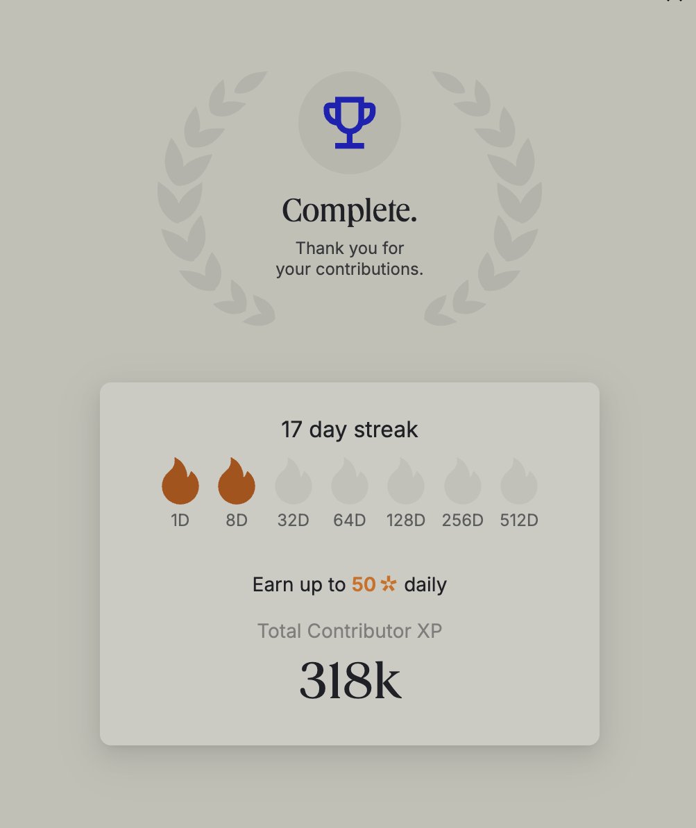 Uyumadan önce bunları yapın.

✅ En önemlisi <a href="/ethos_network/">Ethos</a> streak görevleri
- app.ethos.network

✅En son gelen Doğrulamadan da gördüğümüz gibi XP Ethos ekosisteminde çok önemli detay. Toplamaya devam
+++
