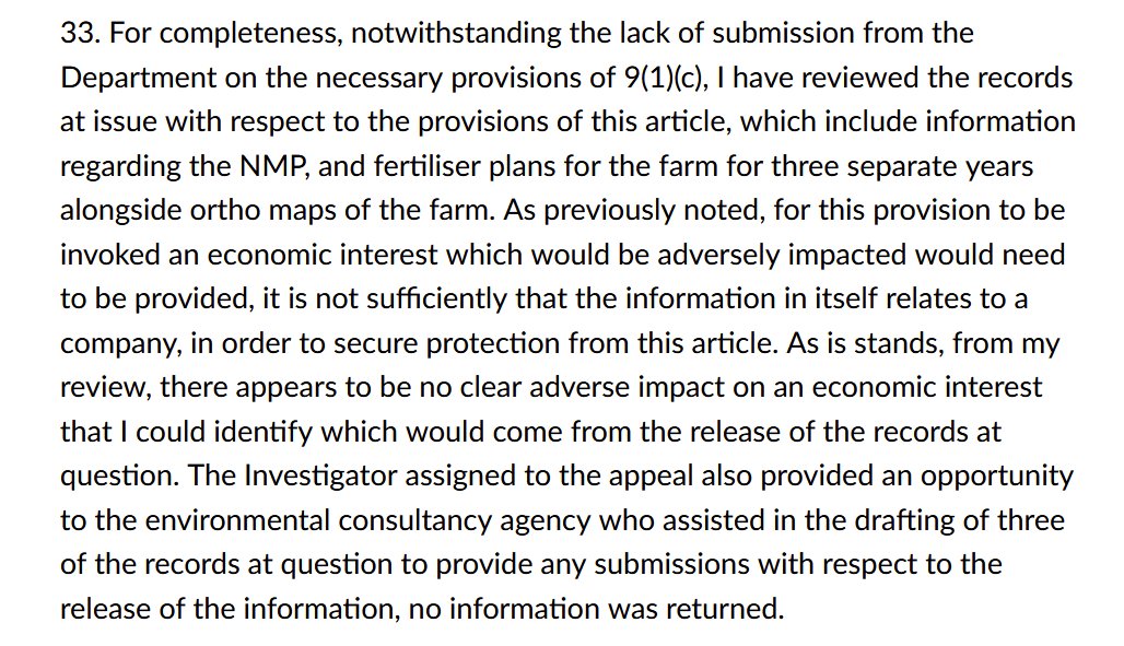decision overturning DAFM refusal to release a Nutrient Management Plan (NMP) of a named farm

ocei.ie/en/ombudsman-d…
