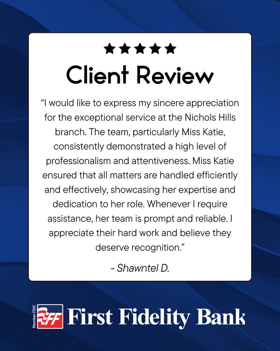 First Fidelity Bank tweet media