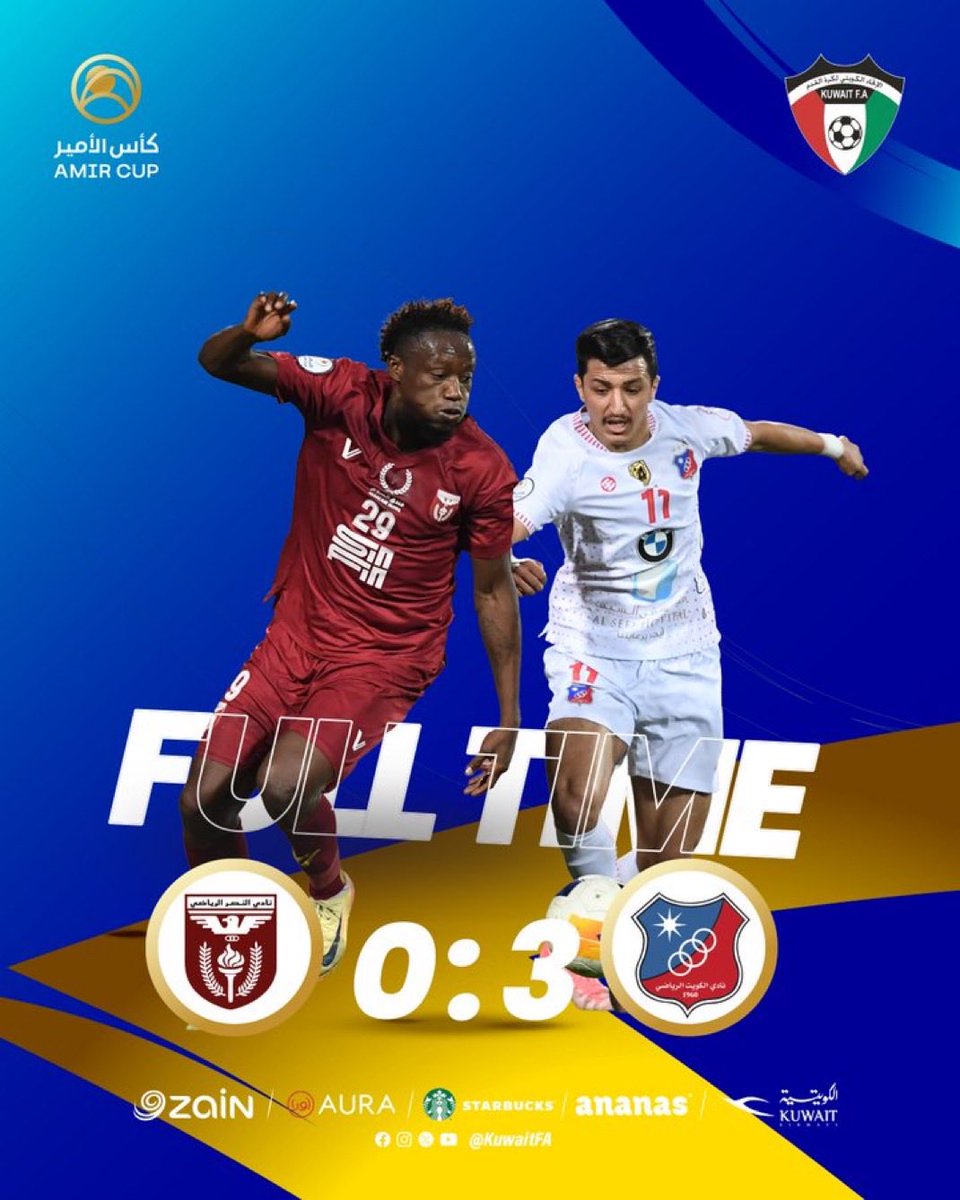 AFC1wiiin's tweet photo. 🚨🚨🚨🚨- نهاية المباراه 

— الكويت 3 🆚 النصر 0 

⚽️⚽️ طهه ياسين الخنيسي 
⚽️ عموري https://t.co/2QwWZYYawr