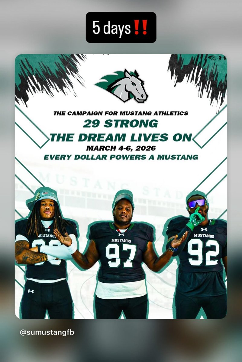 Coach_Hoeg's tweet photo. Support our Mustangs, 5 days away! https://t.co/5KhG6JdSUF