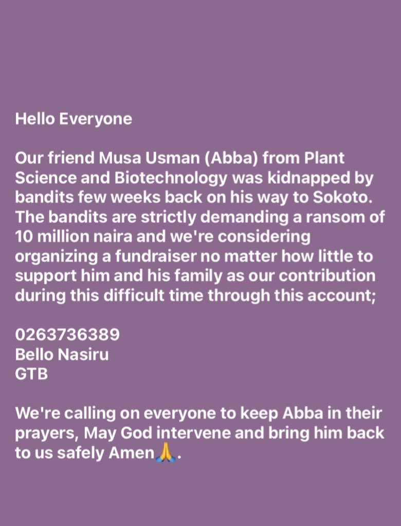 No amount is too small 👏

0263736389
Gtb
Nasiru Bello