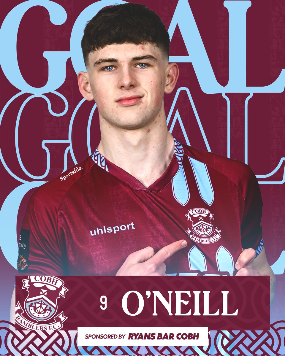 CobhRamblersFC's tweet photo. Goal for the RAMS
Kai O'Neill 💪 1-0
Right on half time. https://t.co/GBKCetFlPW