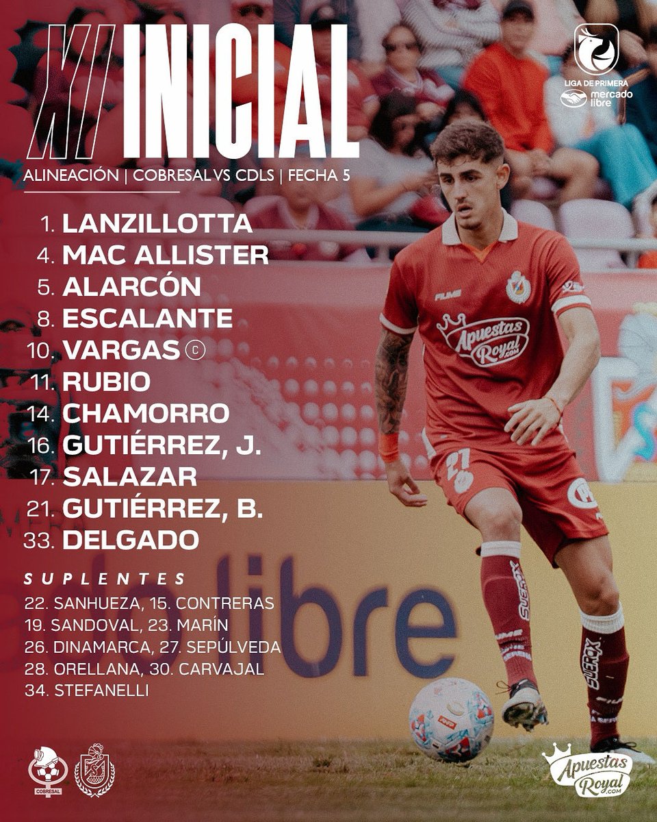 𝑳𝑶𝑺 𝑻𝑰𝑻𝑼𝑳𝑨𝑹𝑬𝑺 🛡️🔴⚪️

Estos son los granates que portarán la armadura titular, hoy a partir de las 18:00 ⚽️🔥

🔴⚪️ SIEMPRE ADELANTE, SERENA ⚪️🔴

#ElPrimeroDelNorte
