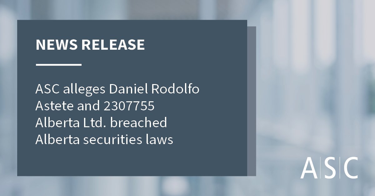 Alberta Securities Commission tweet media