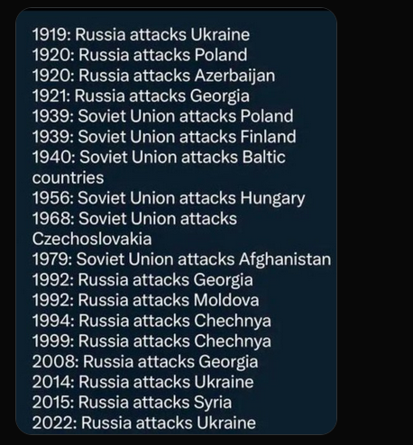 <a href="/RussiaIsntEnemy/">🇷🇺Russia is not Enemy</a> Why can't Russia just behave in a way that its neighbors don't need to be on guard for fear of Russian aggression ?