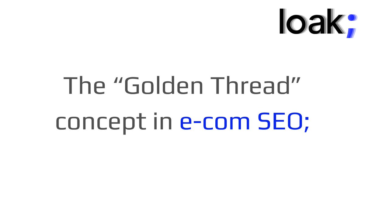 duubas's tweet photo. The “Golden Thread” concept states: 
“The product sits on one end of this thread, and the prospect’s heart sits at the other.”

Basically, it is the unbroken connection between a prospect’s initial emotional trigger and the final call to action.

Every element of the copy (a product page, in other words), from the H1 and the lead to the product specifications and internal links, must be connected to this thread.

The brand loses the sale if the connection weakens for even a second by introducing irrelevant information or “noise.”