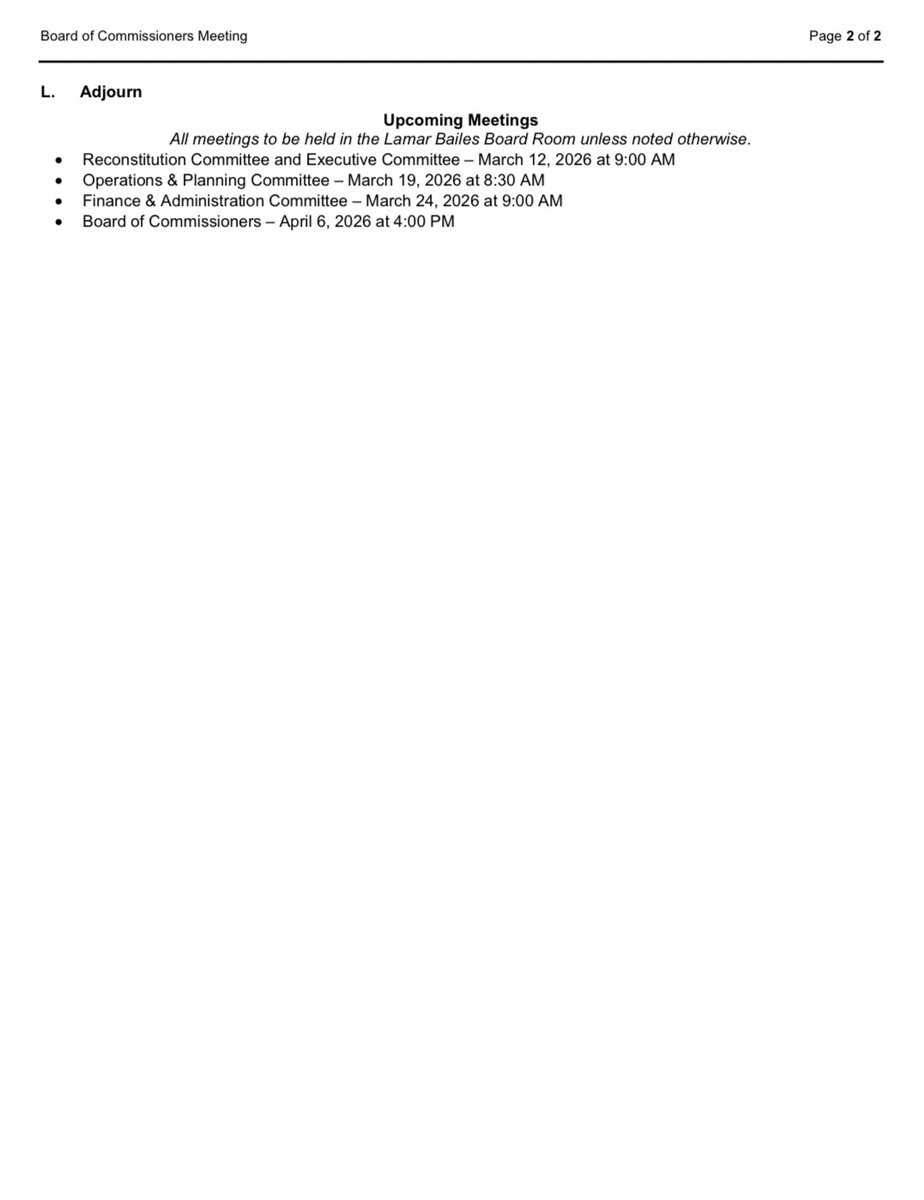 The OJRSA Board of Commissioners will meet at 4 p.m. on Monday, March 2, 2026 at the Coneross Creek Wastewater Treatment Facility Administration Building, 623 Return Church Road, Seneca.