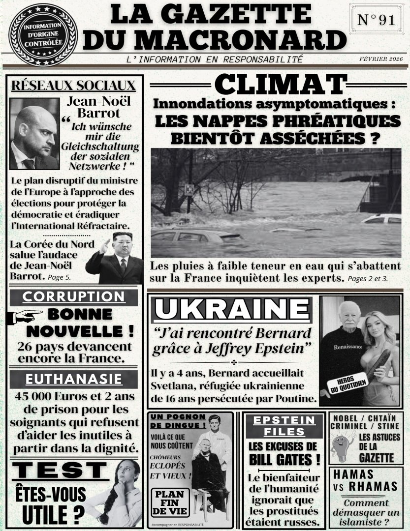 🔔Les amis, la Une de la Gazette. En responsabilité.