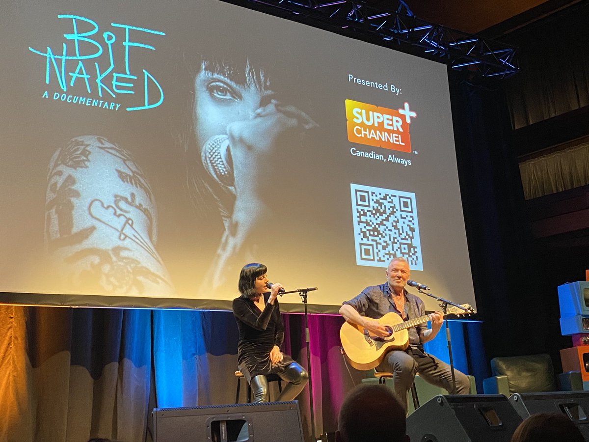 amherstislandfm's tweet photo. CJAI 101.3 FM President and Vice Presidents (Colin & Sue) taking in Day 2 of the Kingston Canadian Film Festival with #bifnaked and @PeterKarroll What a night, what a documentary! We can’t wait for Day 3! #kcff #ygk #radio #livemusic https://t.co/Xxqrgjcfic