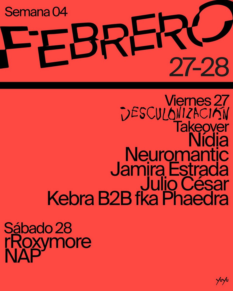 NochesElectroMx's tweet photo. 🌱 Esta finde en Yu Yu ⚡
27+28.Febrero.2026 #CDMX 🇲🇽
Lista de invitados 🎟️ #NoCover
🔗▶️ https://t.co/gesaFBKx1x
#YUYUCineClub https://t.co/2D2HMU9IV9