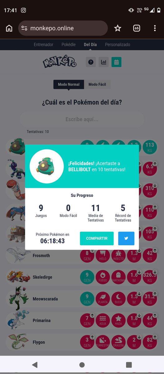 Tooaasttyy's tweet photo. Día 9 adivinando kokemon, me avergüenza pensar en LEGENDARIO DE 9NA y poner zacian jsjdk
MONKÉPO - 27/02/2026 - 10 tentativas

🟢🟢🟢🟢🟢
🟢🔴🔴🔴🔴
🟢🔴🔴🔴🔴
🔴🔴🔴🔴🔴
🟢🔴🔴🔴🔴

#monkepo #pokemon

https://t.co/ylQgSOHrCV https://t.co/nKX4xY8mKz