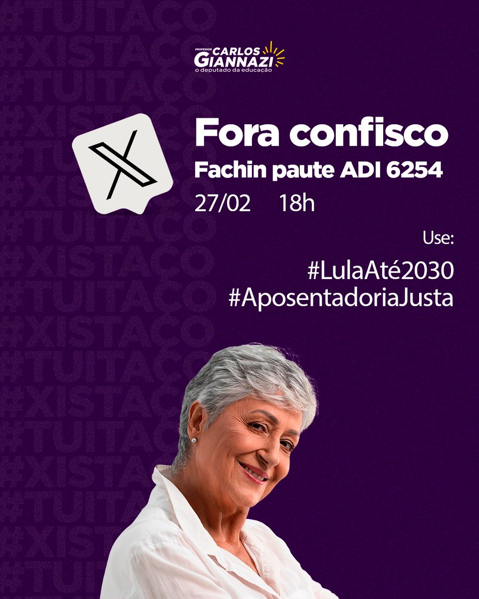 Fora Confisco! Em defesa dos direitos dos aposentados e pensionistas. Nossa luta contra o confisco continua, queremos a devolução dos proventos!  Vamos somar pela retomada do julgamento no STF! #AposentadoriaJusta #LulaAté2030