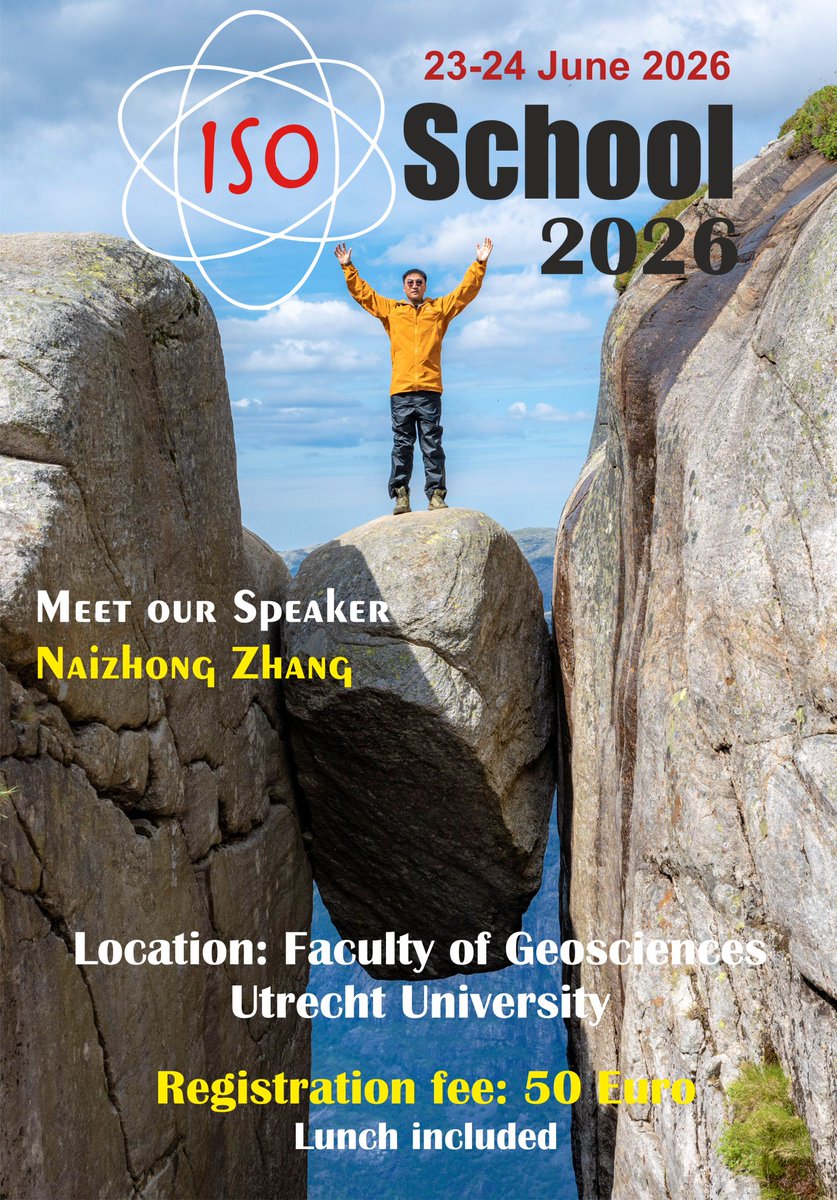 IsoNetECR's tweet photo. Meet our speaker: Naizhong Zhang at IsoSchool 2026 Tentative Theme: Methane clumped isotope analysis using a mid-infrared laser method: pre-treatment, analytical protocols, and applications.

https://t.co/O3xwRkCKWo https://t.co/hB4J3bfQjx

#StableIsotopes
#ClumpedIsotopes https://t.co/fFunvEEyHY