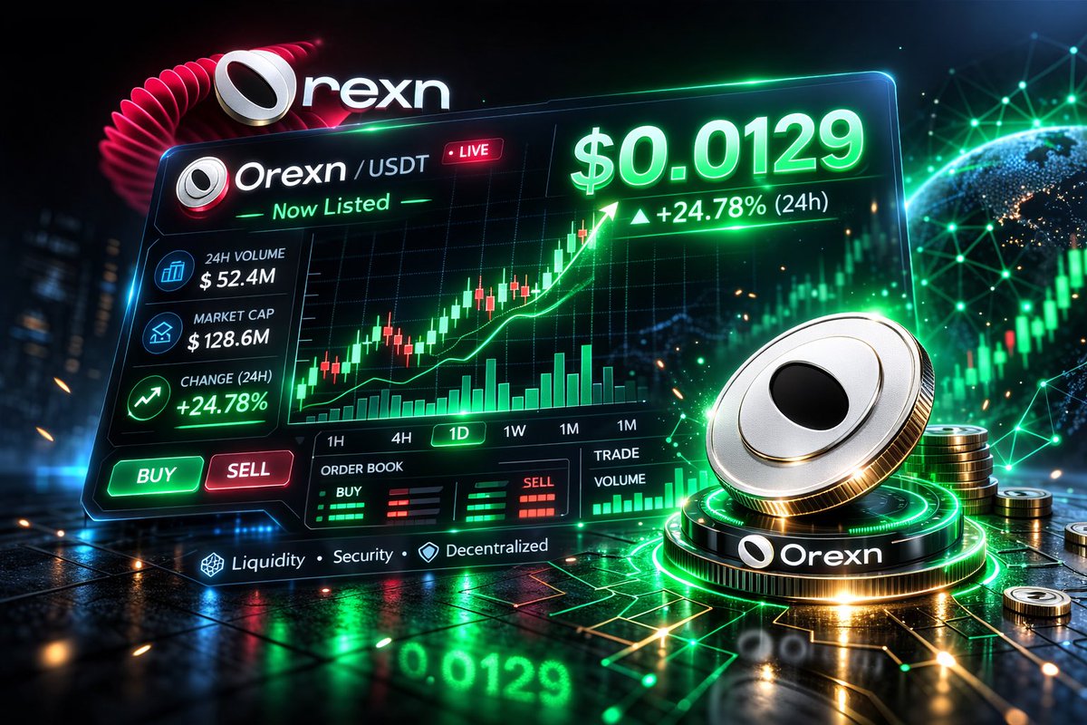 _Chris_Tech's tweet photo. Vision board material: $Orexn / USDT hitting $0.0129 +24% vibesโฆโจBut waitโthis is BEFORE listing! Token still in presale ๐ฅโจTGE March 2026. Early birds eat first.โจThis is what the future looks like ๐๐โจ#OXN #OrexnX #AltcoinSeason #GemHunt #Crypto https://t.co/QfmnsQxFFQ