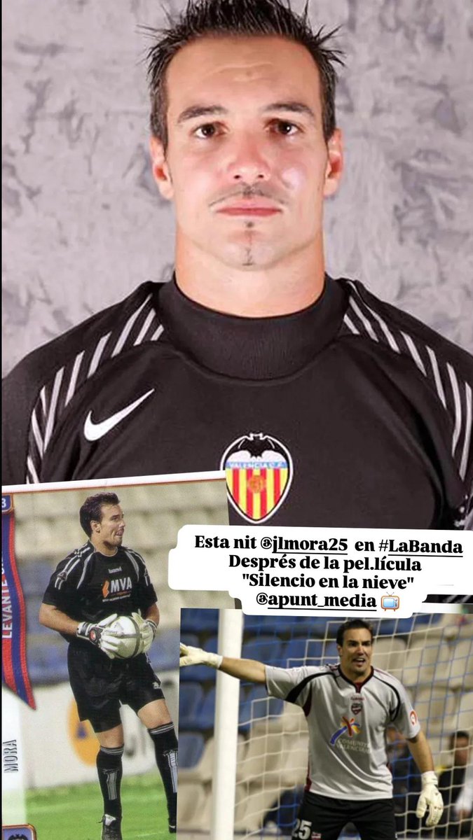 Dani_Merono's tweet photo. 🔥Esta nit en #LaBanda estarà al plató @JLMora25 Ex del @LevanteUD, @RealOviedo @valenciacf...  

🗣Analitzarà el partit del Llevant, la portería i partit del VCF i el cas Mathieu😨

🎥Després de "Silencio en la nieve"
💥A les 00.40h en @apunt_media 📺 https://t.co/mhWsSzf1EC