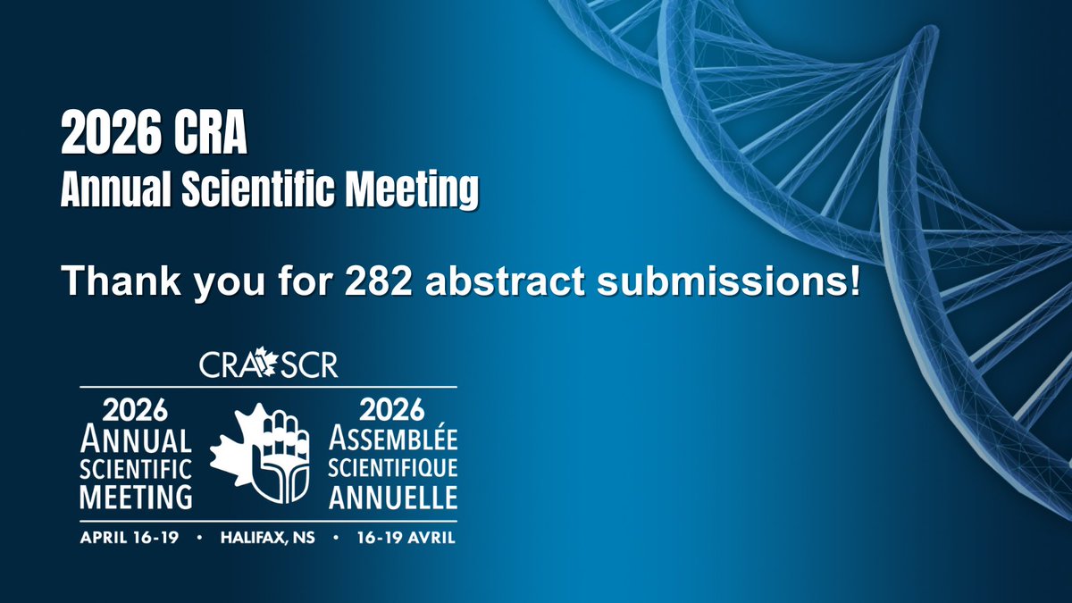 CRASCRRheum's tweet photo. Thank you for 282 abstract submissions! 

Your contributions make the CRA Annual Scientific Meeting’s scientific program truly outstanding!

All abstracts and the associated sessions will be posted on March 25.

Register for the ASM today! - https://t.co/abS7GxED58 https://t.co/x3vCEtsZA0