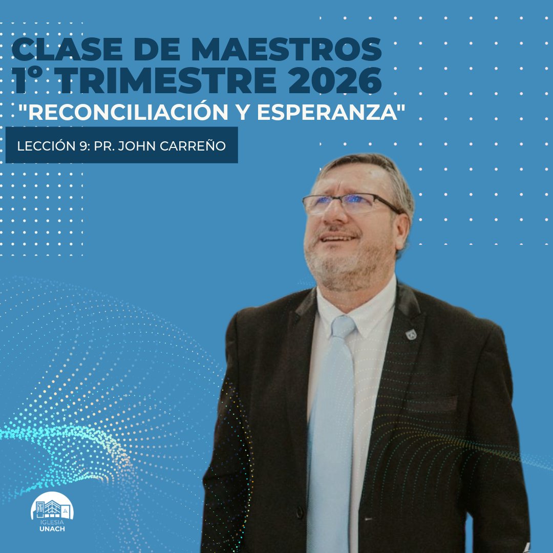 📖✨ CLASE DE MAESTROS | Escuela Sabática

Este sábado 28 de febrero de 2026, a las 8:30h online, te invitamos a profundizar en la Palabra de Dios junto a nuestros maestros.

🗣 Pr. John Carreño
📚 Lección 9: “Reconciliación y Esperanza”

🔗 Conéctate y participa.