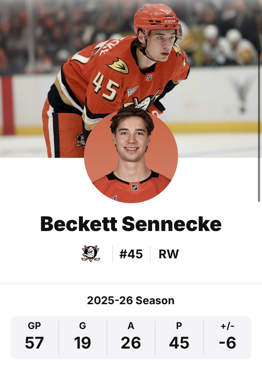 Beckett Sennecke is not being talked about enough. He has had an incredible rookie year. #Flytogether
