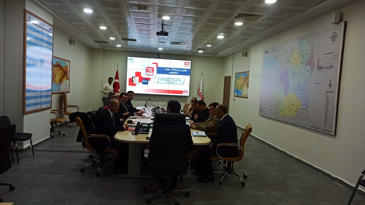 Acil Çağrı Hizmetleri İl Koordinasyon Komisyonu 2026 Şubat ayı toplantısı Sayın Vali Yardımcımız Hayrettin Buğra Güzel başkanlığında paydaş kurum yöneticilerimizin katılımları ile yapılmıştır.
<a href="/KarsValiligi/">T.C. Kars Valiliği</a> 
<a href="/112teknumara/">112 Acil Çağrı Merkezleri</a>