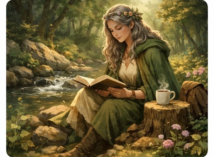 kv_kblvck's tweet image. I chose Sage, the guide and healer 🌿
She resonates with me because of her wisdom and compassion: “The heart is our compass.” 🧭
Here’s Sage enjoying one of my favorite hobbies: reading in nature. 🌿📚
@DataHaven_xyz #HavenCharacters #ReadingInNature