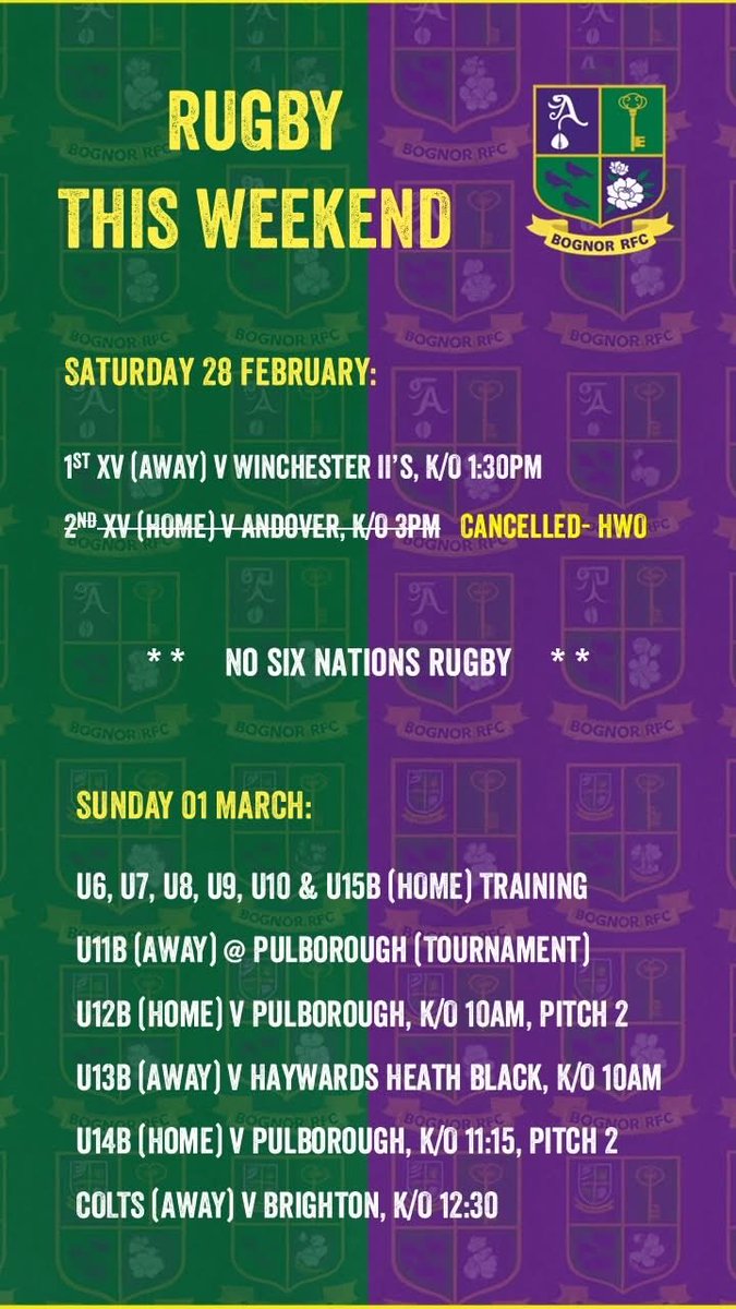 Bognor Rugby Football Club 🟩🟪⬜️ tweet media