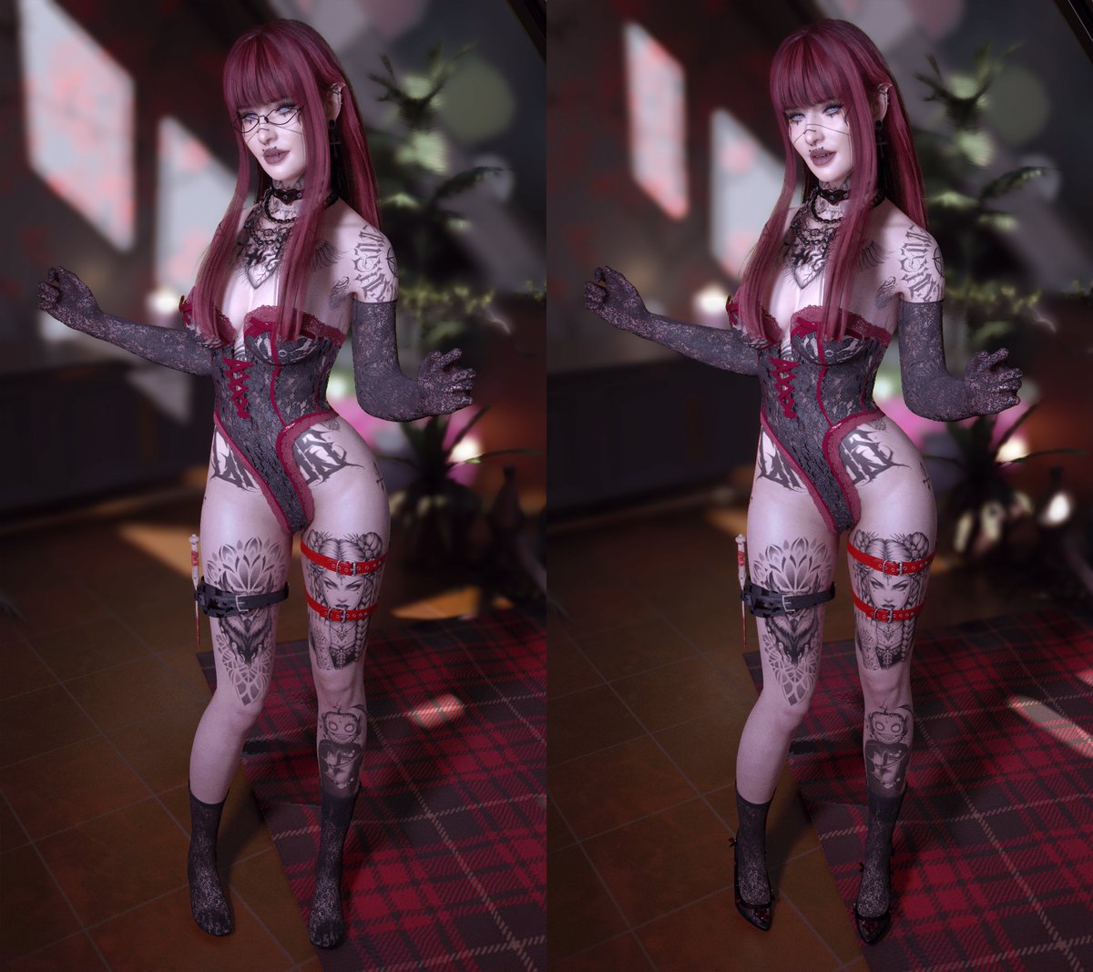 With or without glasses? ~~

Outfit by the lovely <a href="/ComfyPeachu/">𝐏𝐄𝐀𝐂𝐇𝐔 🍑</a> 

#Cyberpunk2077PhotoMode #Cyberpunk2077 #VirtualPhotography
