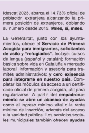 voxsantadria's tweet image. ✍🏻 Ya puedes leer nuestro artículo mensual en la Revista Viure.

El Gobierno acelera el reemplazo demográfico regalando el DNI y repartiendo ayudas que pagamos todos, mientras el autóctono queda en el olvido 🇪🇸

⚠️ Sant Adrià ya es el ejemplo del descontrol.

#sab #invasion