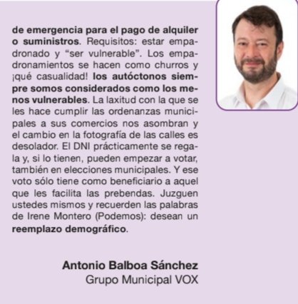 voxsantadria's tweet image. ✍🏻 Ya puedes leer nuestro artículo mensual en la Revista Viure.

El Gobierno acelera el reemplazo demográfico regalando el DNI y repartiendo ayudas que pagamos todos, mientras el autóctono queda en el olvido 🇪🇸

⚠️ Sant Adrià ya es el ejemplo del descontrol.

#sab #invasion