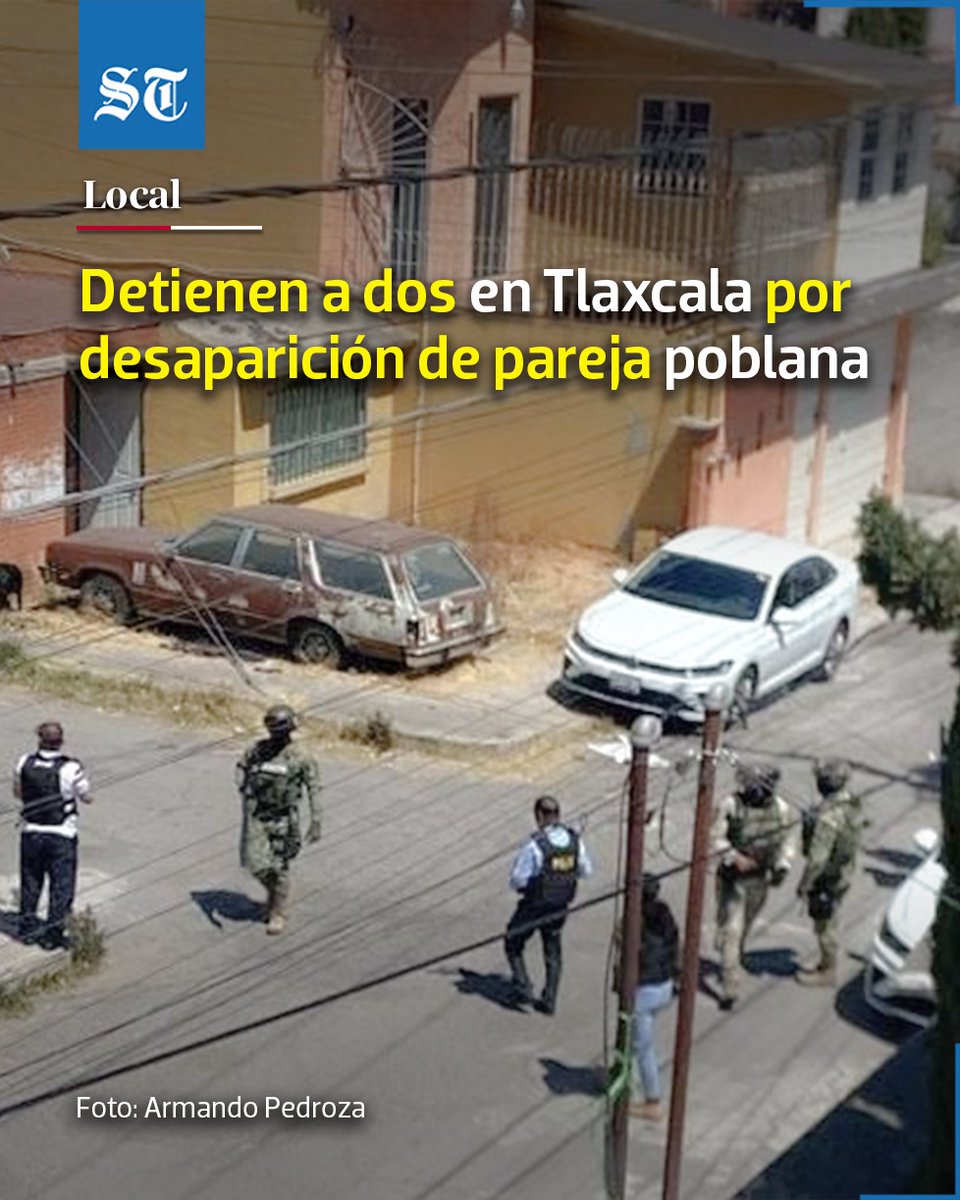 🚨 La FGJE informó la #detención de dos hombres en Apizaco y Tetla por su probable responsabilidad en la desaparición de un #MatrimonioPoblano localizado sin vida en Chignahuapan.

Detalles del caso aquí 👇
tinyurl.com/5n6fddy6