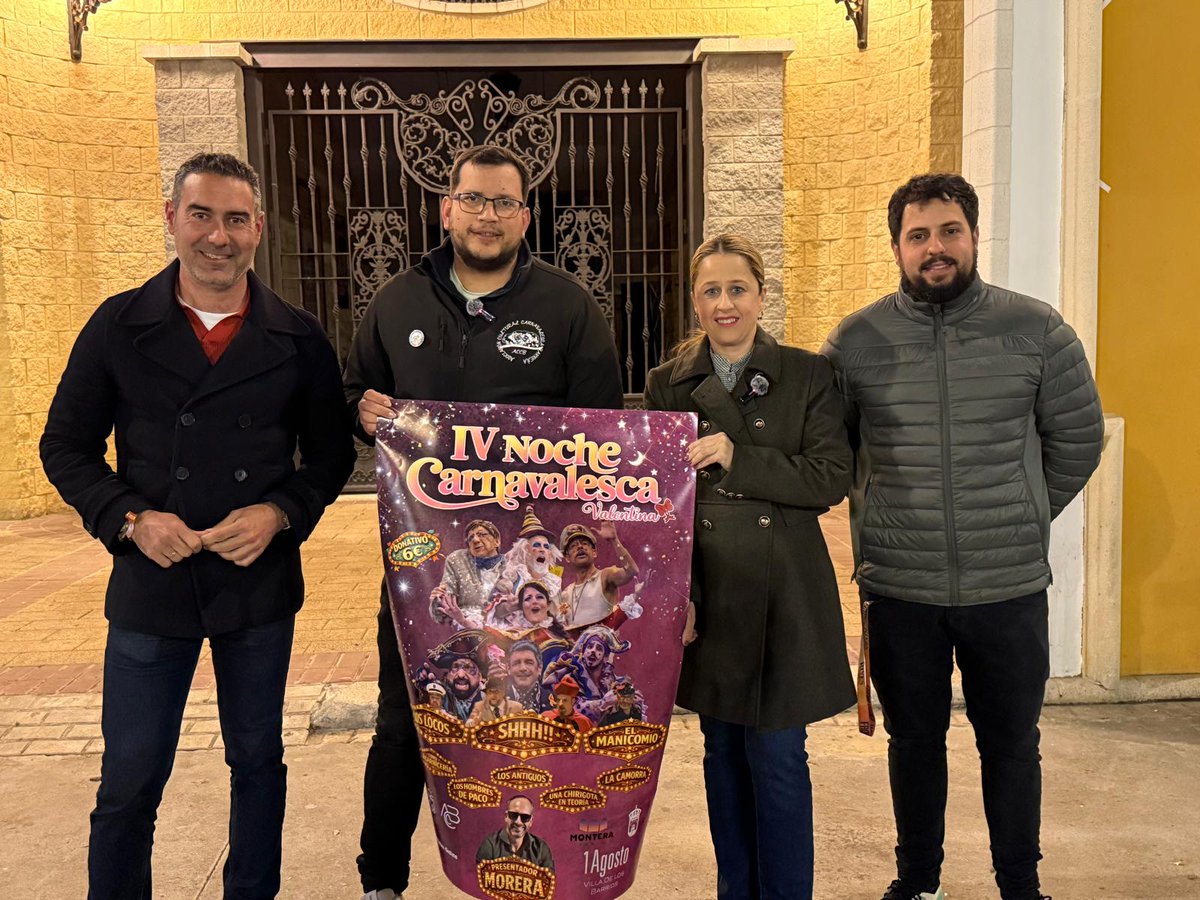 Presentado el cartel de la IV Noche Carnavalesca “Valentina”
noticiasdelavilla.net/presentado-el-…