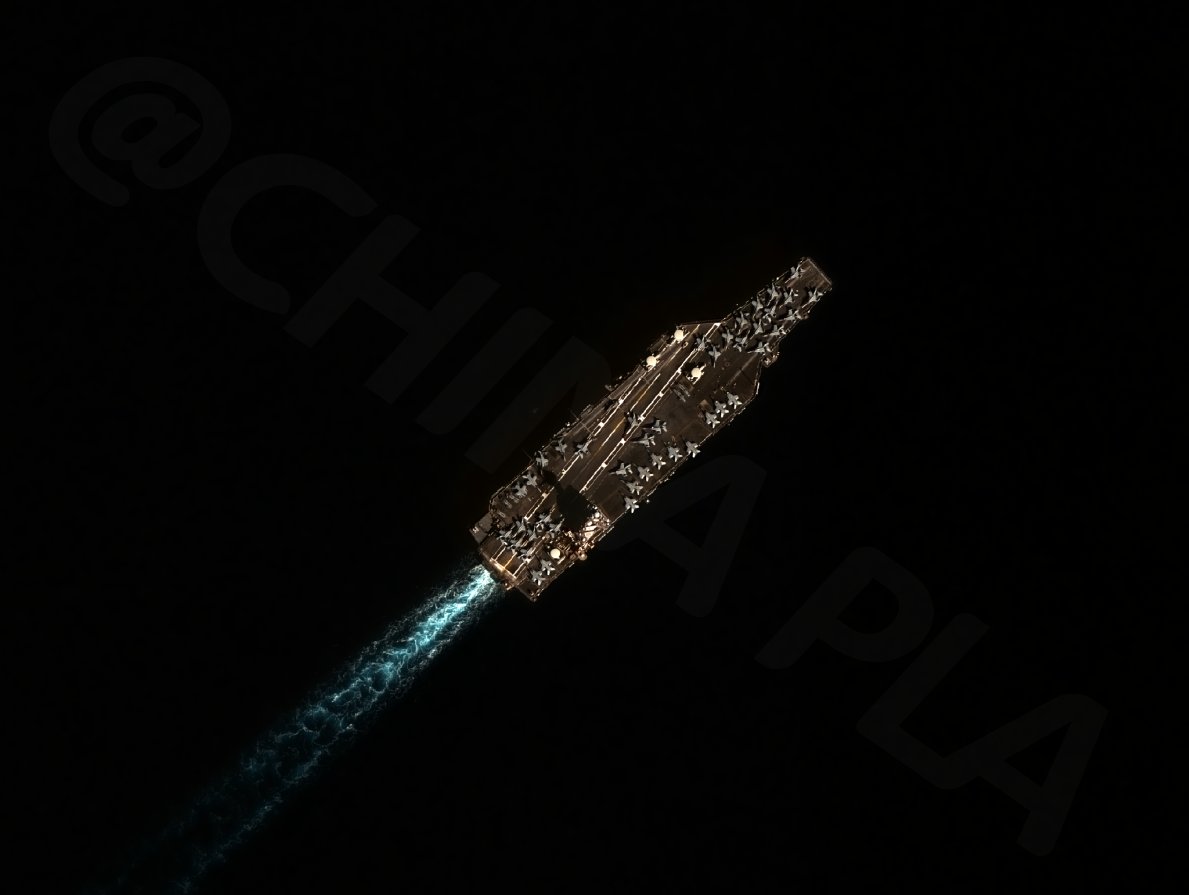 iranin_arabic_'s tweet image. The image seen by the "Fatah" missile three seconds before it collided with the American aircraft carrier 💥🚀