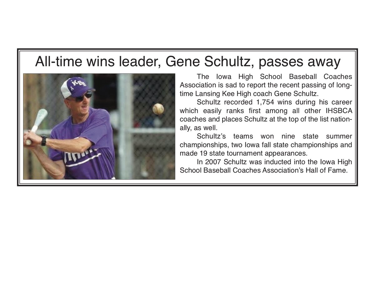 Iowa HS Baseball Coaches Association tweet media