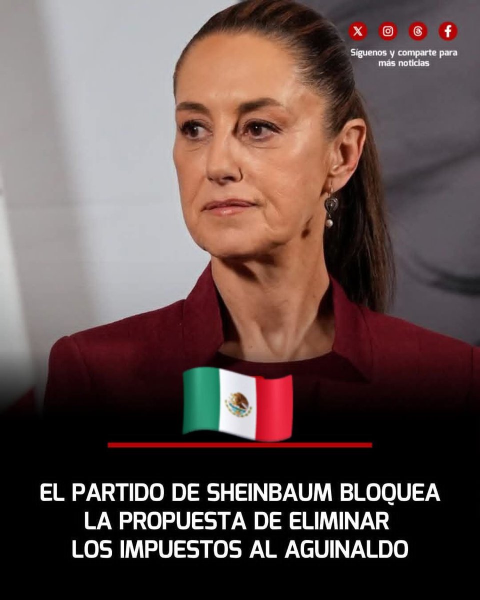 🇲🇽 ❗️❗️ | La mayoría de Morena bloqueó en la Cámara de Diputados la propuesta del PAN para eliminar los impuestos al aguinaldo, manteniendo la carga fiscal sobre este derecho laboral de millones de trabajadores mexicanos. El punto clave fue que la propuesta no fue admitida para