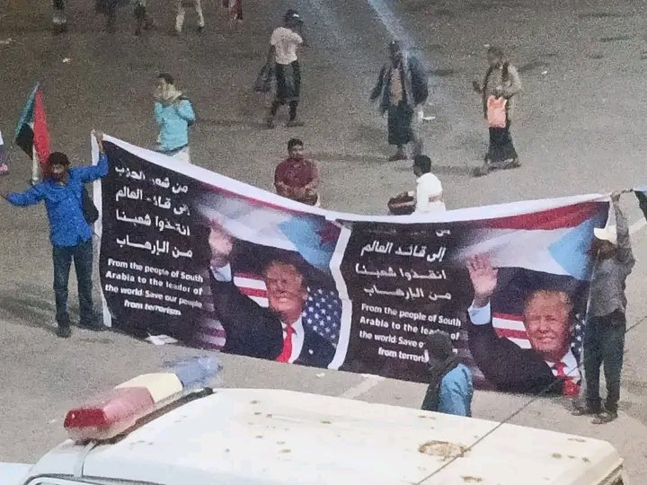 The people of South Yemen are appealing to US President Trump to protect the lives of the people of South Yemen. The voice of the South, from Aden, conveys the demands of the people of South Yemen.
<a href="/realDonaldTrump/">Donald J. Trump</a>