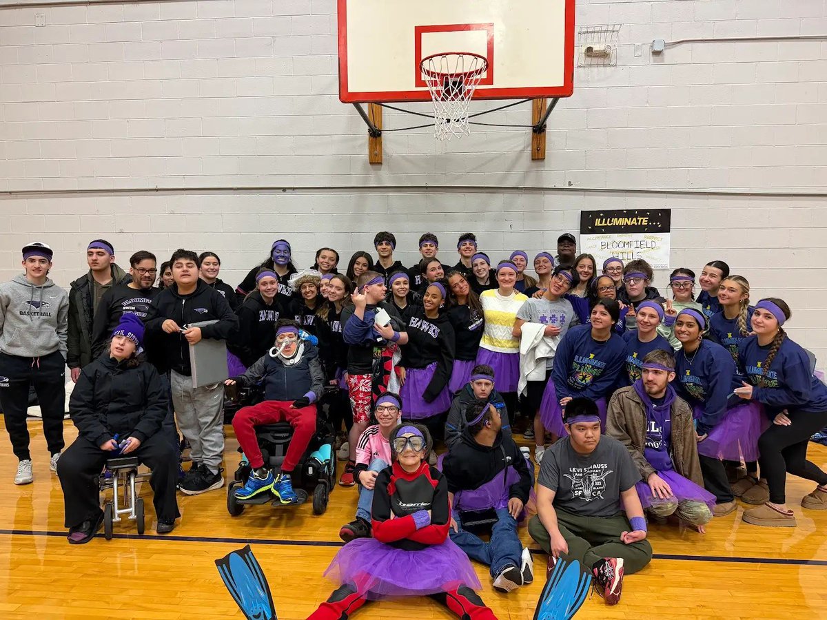 bhschools's tweet photo. BHHS Associate Principals Jessica Lupone and Cathy Skutch, along with several students from the leadership class and the Unified Basketball team, took a giant leap into icy waters to support the Special Olympics Michigan “Polar Plunge” on Wednesday! #BelongHere #ExcelAnywhere https://t.co/uwSvazWlKB