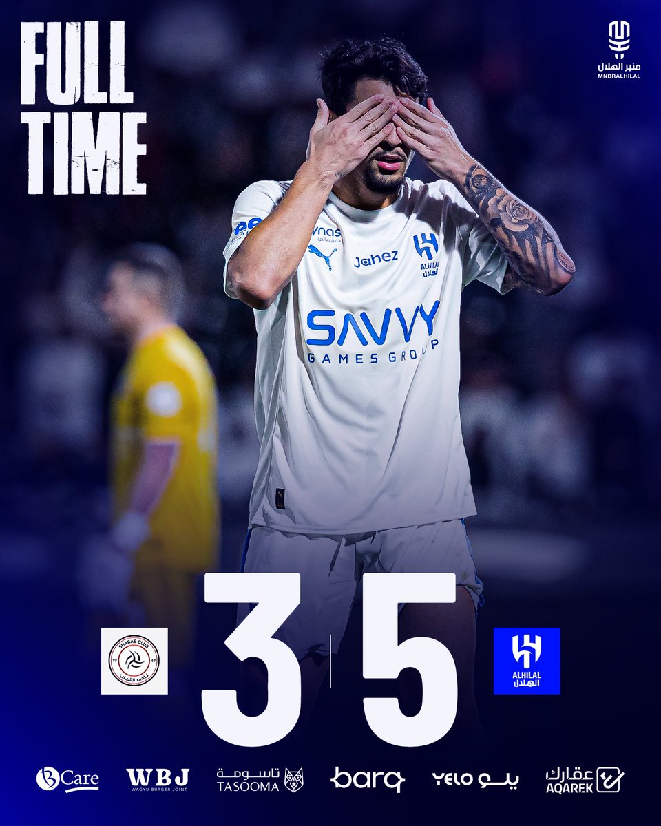 MnbrAlhilal's tweet photo. 🏆 "دوري روشن السعودي، الجولة الرابعة والعشرون."

⚽️ الهلال 5 - 3 الشباب.
⏰ نهاية المباراة.

• مبروووووووووووووووووووووك 💙 https://t.co/QZhtQzlsgp