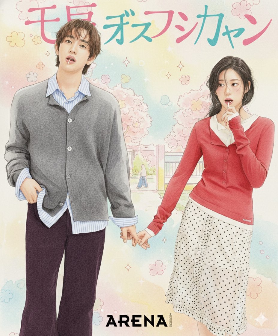 peachietime's tweet photo. I repeat, they look like Japanese manga covers I loveeeee this concept they are so pretty 😭😭😭 jinyoung and minju you guys are crazy for this https://t.co/Ws24B6Rk4U