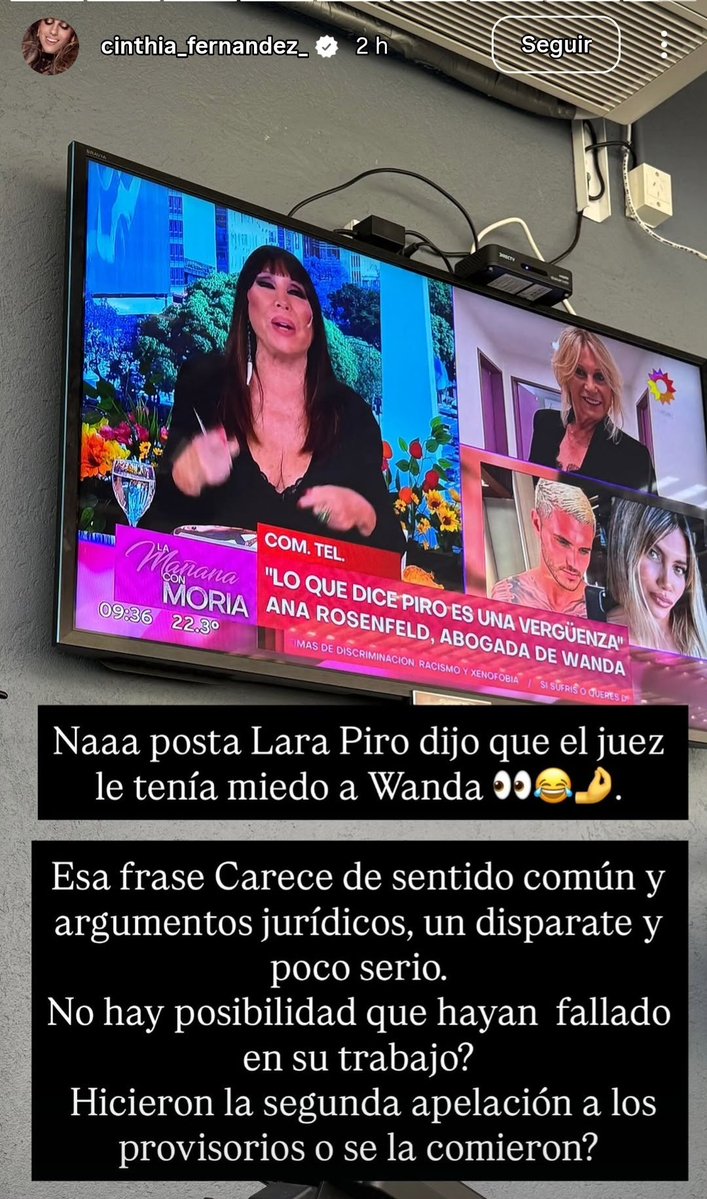 Chicas perdón, pero Cinthia Fernández tiene razón, una abogada prestigiosa jamas usaría un relato tan faltó de seriedad jurídica. Esto solo sirve para mover un gramo nada más en lo Mediatico. Que vergüenza me da, increíble. Ana las expuso de manera impecable 🙌🏻