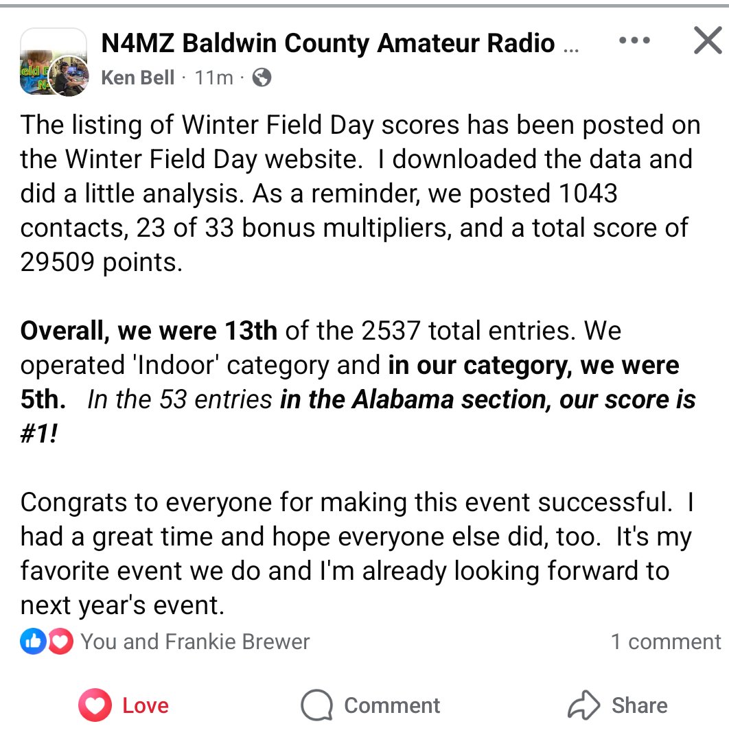 Matthew Foutch AE4JC tweet media